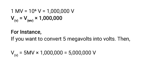 Millivolts To Volts Formula