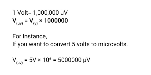 Volts To Microvolts Formula